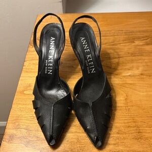 Anne Klein Black Slingback Heels